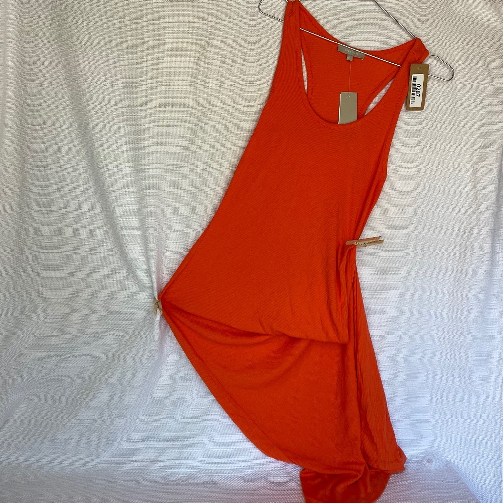 NWT Joan Vass Women's Size Small Pink Poly Maxi Dress #0287